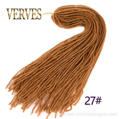 Small Dreadlocks Hair Extension 18 inch 54 roots/piece Crochet Braids Synthetic Braiding Hair for Women Black brown twist braid